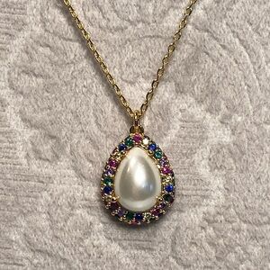 kate spade Gold Necklace with Opalescent Pendant